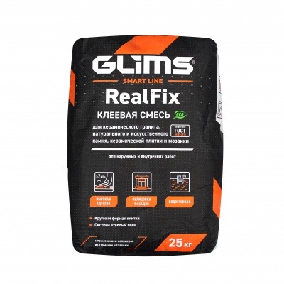 Клей плиточный GLIMS RealFix (ГЛИМС Реал Фикс) - фото - 3